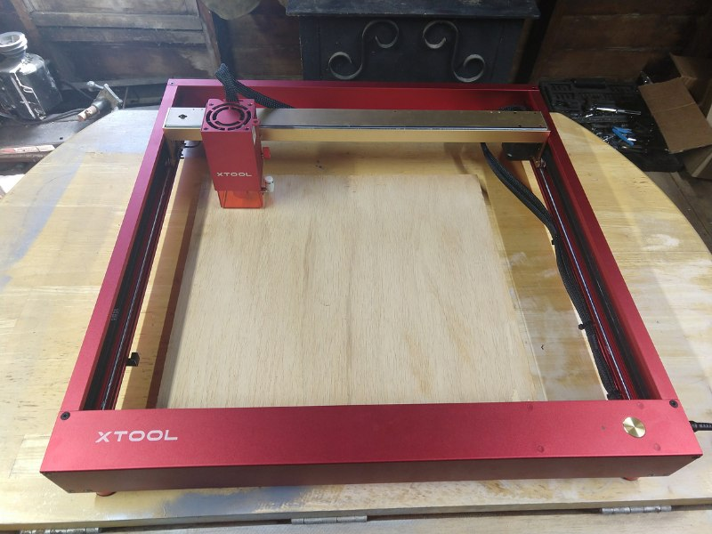 My xTool D1 Pro 20W, which I have used many of the accessories for