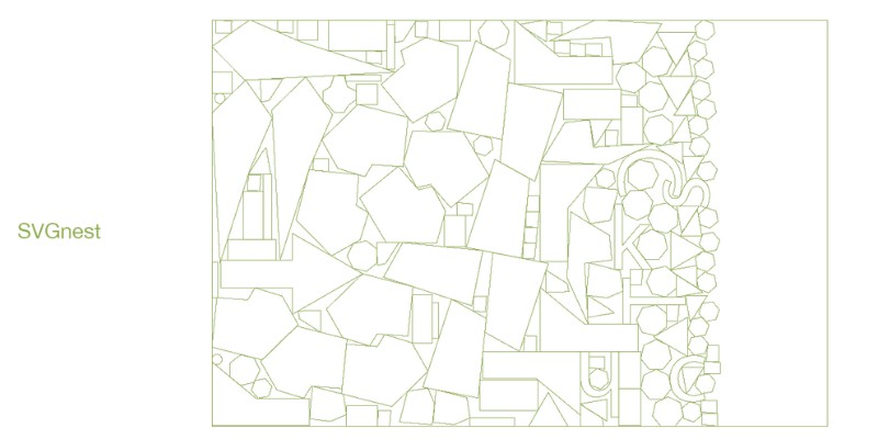 Nesting sample using SVGnest software