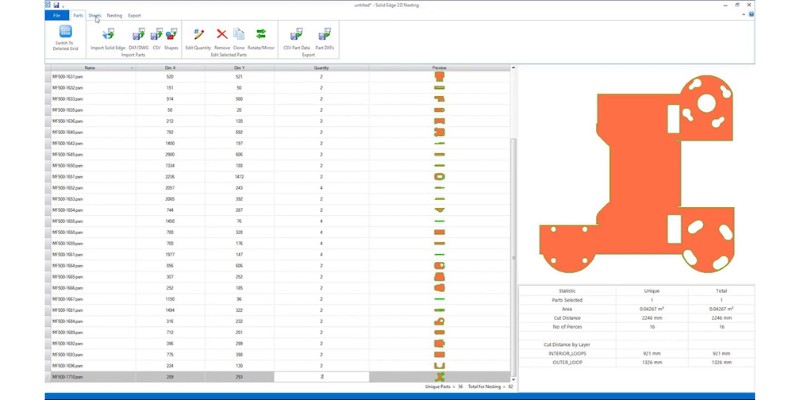 Solid Edge being used for Nesting