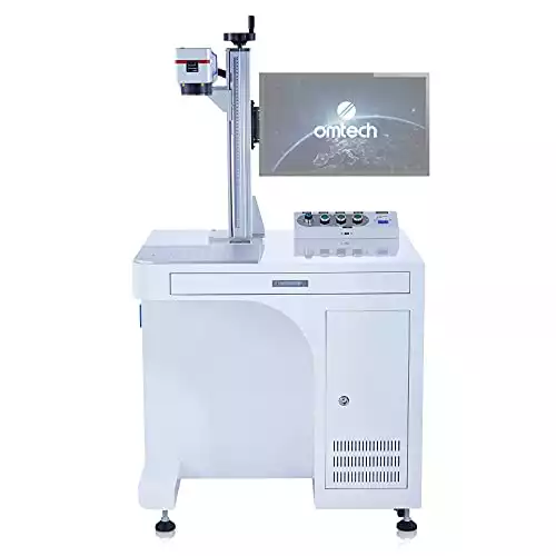 OMTech FM7979-30S 30W - Fiber Laser Marking Machine for Metals, Solid State Laser Metal Etching Machine
