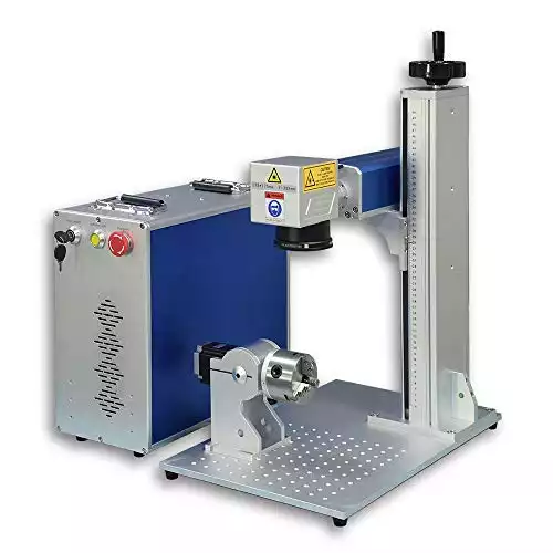 Fiber Laser Marking Machine 30W JPT Fiber Laser Engraver 150×150mm Equipped 80mm Rotary Axis