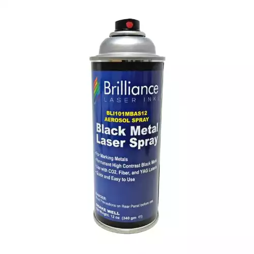 Brilliance Laser Inks Aerosol Black Laser Ink for Metal Marking
