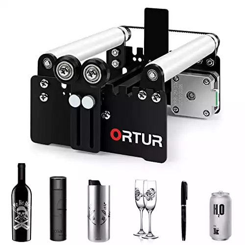 Ortur Rotary Roller, Y-axis Rotary Roller for Cylinder Engraving Cans Cups Bottles.