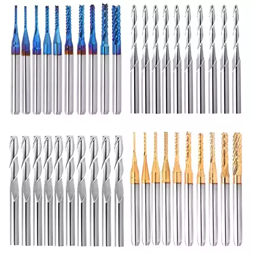Mcwdoit 40 Pieces End Mill Bits Set